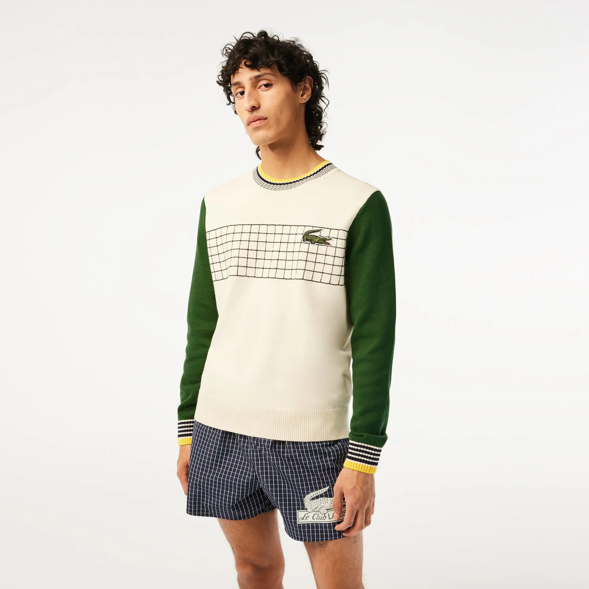 Lacoste Men’s Relaxed Fit Organic Cotton Sweater. 1