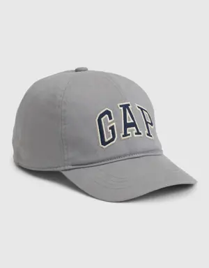 Kids Organic Cotton Gap Arch Logo Baseball Hat gray