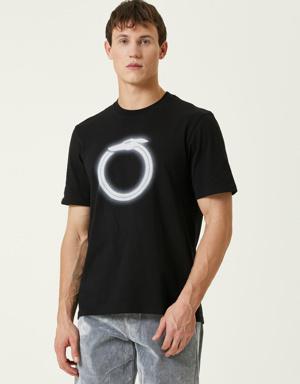 Siyah Logo Baskılı T-shirt