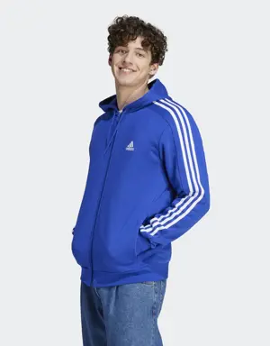 Essentials Fleece 3-Stripes Full-Zip Hoodie