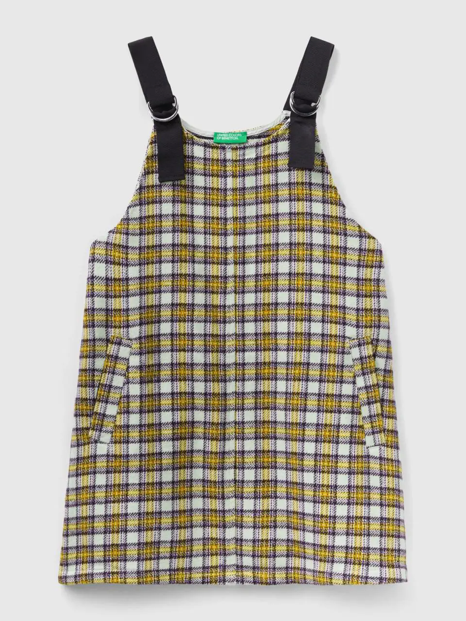 Benetton check dungaree dress. 1