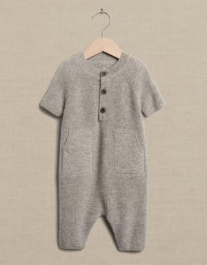 Curio Cashmere One-Piece for Baby gray