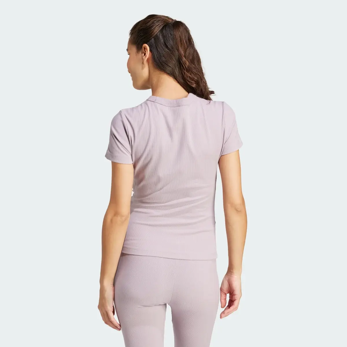 Adidas Ribbed Fitted T-Shirt (Maternity). 3