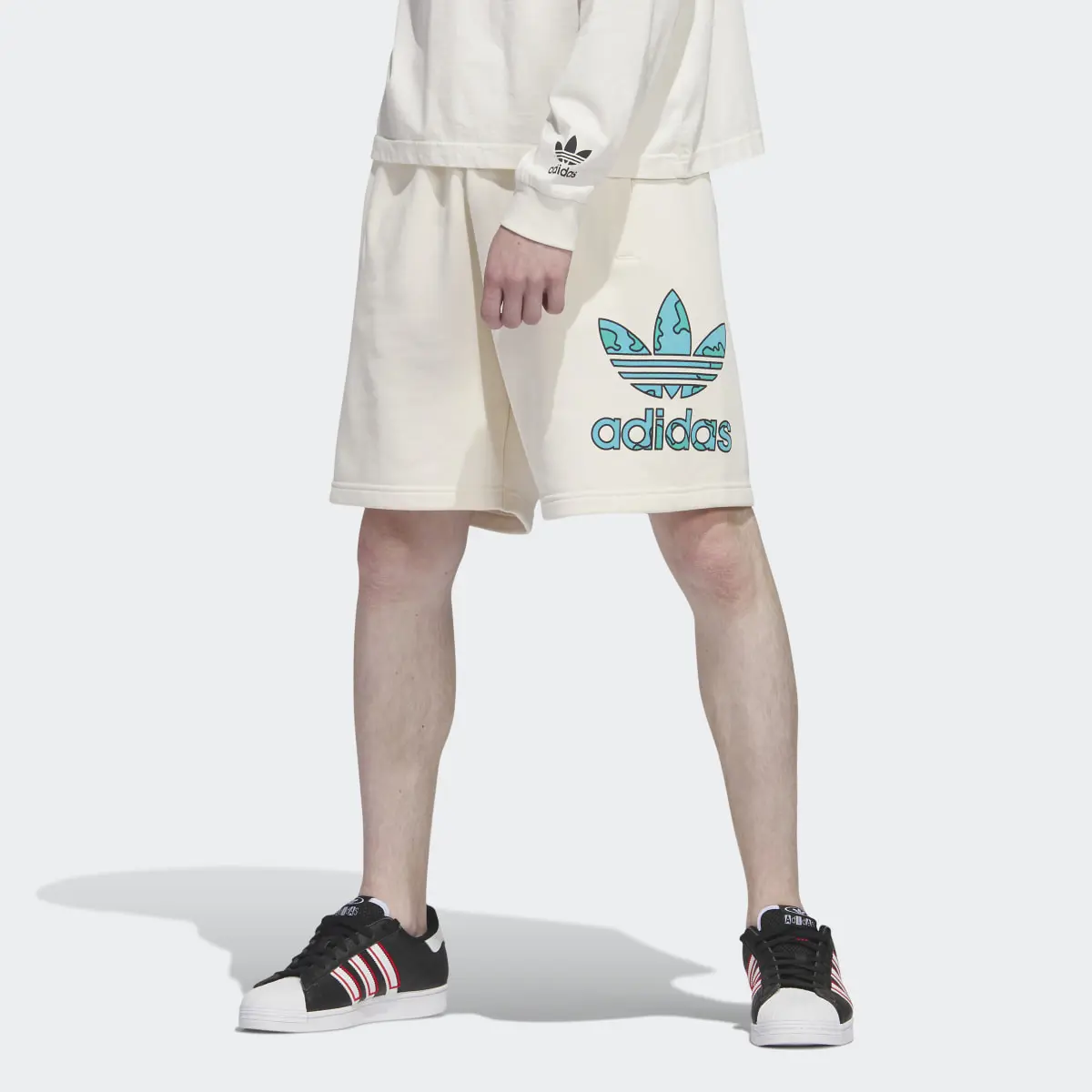 Adidas Shorts Stacked Trifolio Earth. 1