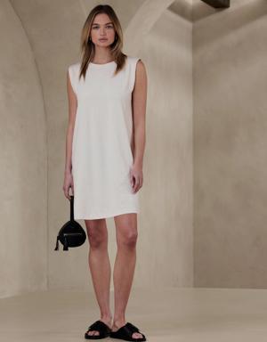 Franca Sharp-Shoulder Dress white