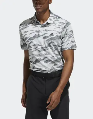 Horizon-Print Golf Polo Shirt