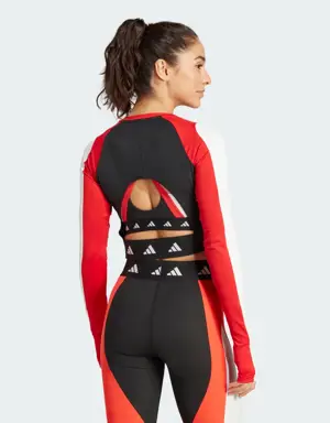 Adidas Maglia Techfit AEROREADY Colorblock Long Sleeve. 3