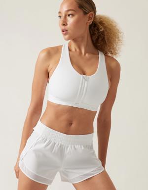 Ultimate Zip Front Bra D&#45DD white