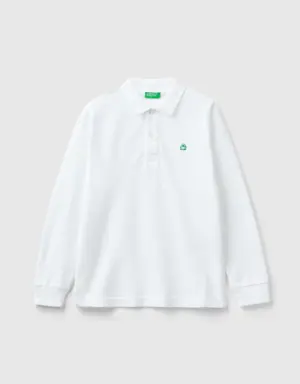 100% organic cotton long sleeve polo