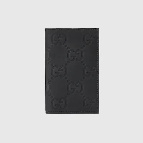 Gucci GG rubber-effect long card case. 1