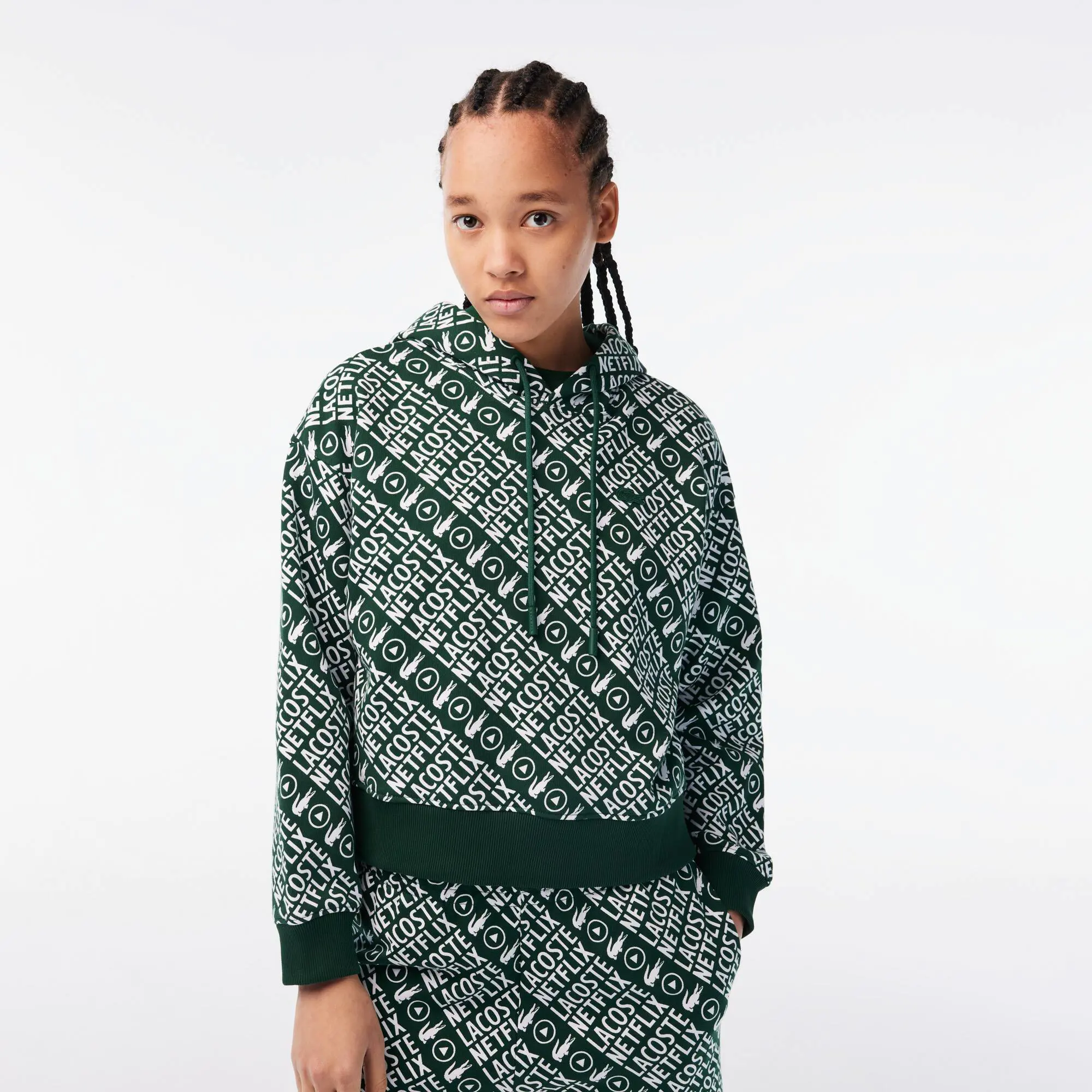 Lacoste Sudadera con capucha de mujer Lacoste × Netflix en algodón ecológico. 1