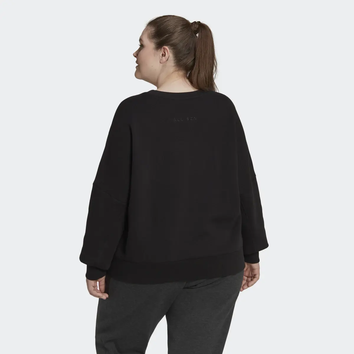 Adidas ALL SZN Fleece Sweatshirt (Plus Size). 3