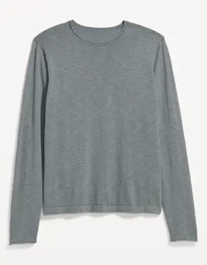 Relaxed Pullover Sweater for Men gray