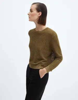 Crewneck lurex sweater