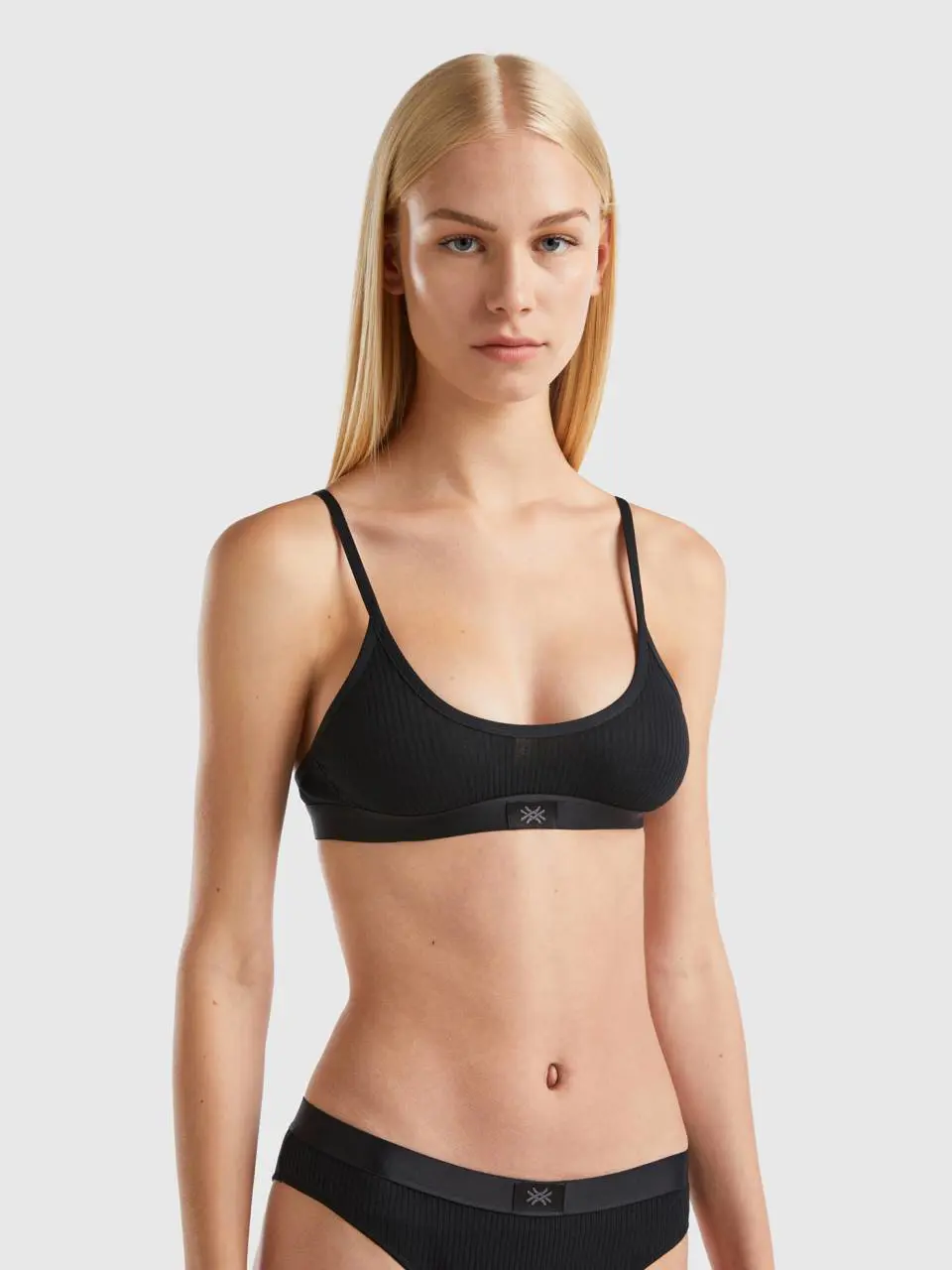 Benetton ribbed triangle bra. 1