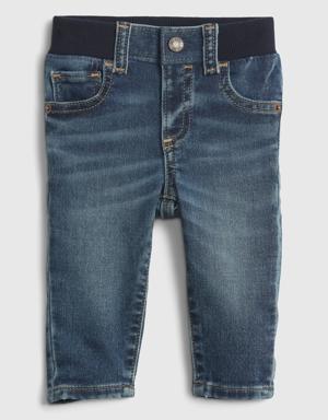 Baby Knit-Denim Slim Jeans blue