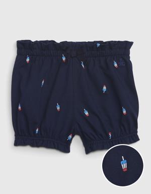 Baby 100% Organic Cotton Mix and Match Pull-On Shorts blue