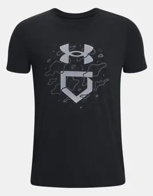 Boys' UA Baseball Camo Logo Short Sleeve