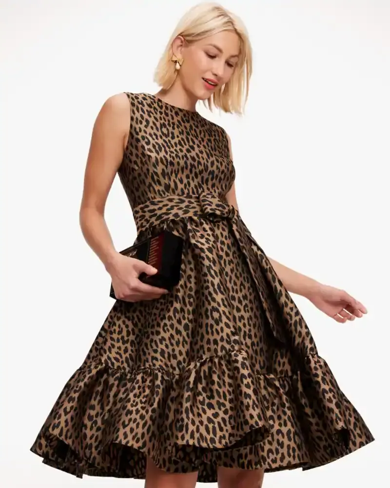 Kate Spade Modern Leopard Brocade Dress. 1