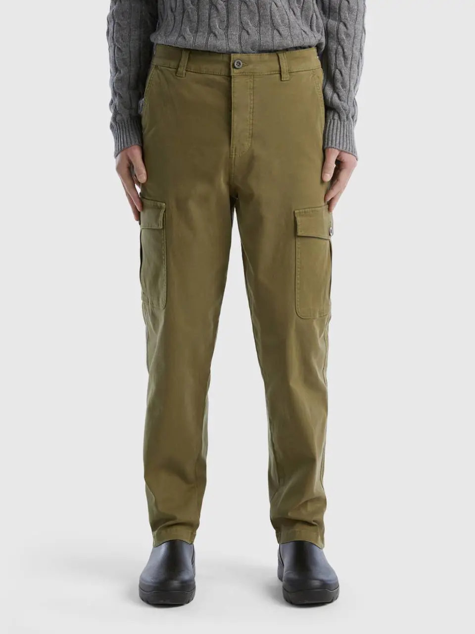 Benetton straight leg cargo trousers. 1