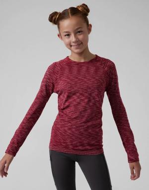 Girl Power Up Spacedye Top red