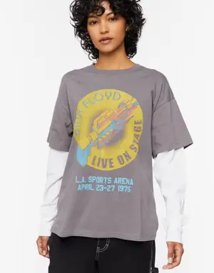 Forever 21 Pink Floyd Graphic Combo Tee Grey/Multi