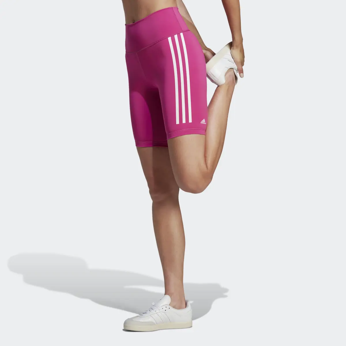 Adidas Optime Train Icons 3-Stripes Bike Short Leggings. 1