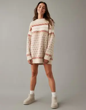 Crewneck Holiday Sweater Dress