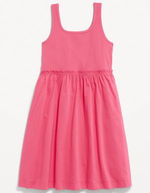 Sleeveless Fit & Flare Dress for Girls pink