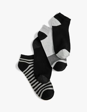 Çizgili 4'lü Patik Çorap Seti