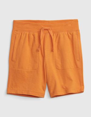 Toddler 100% Organic Cotton Mix and Match Pull-On Shorts orange