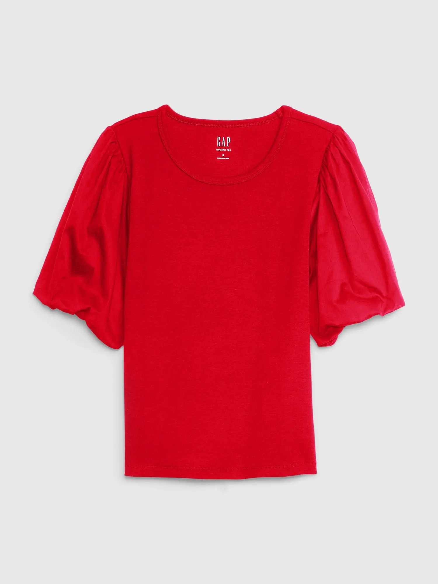 Gap Modern Puff Sleeve T-Shirt red. 1