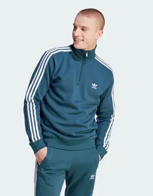 Adidas Adicolor Classics 3-Stripes Half-Zip Sweatshirt. 2 Adidas Adicolor Classics 3-Stripes Half-Zip Sweatshirt. 2