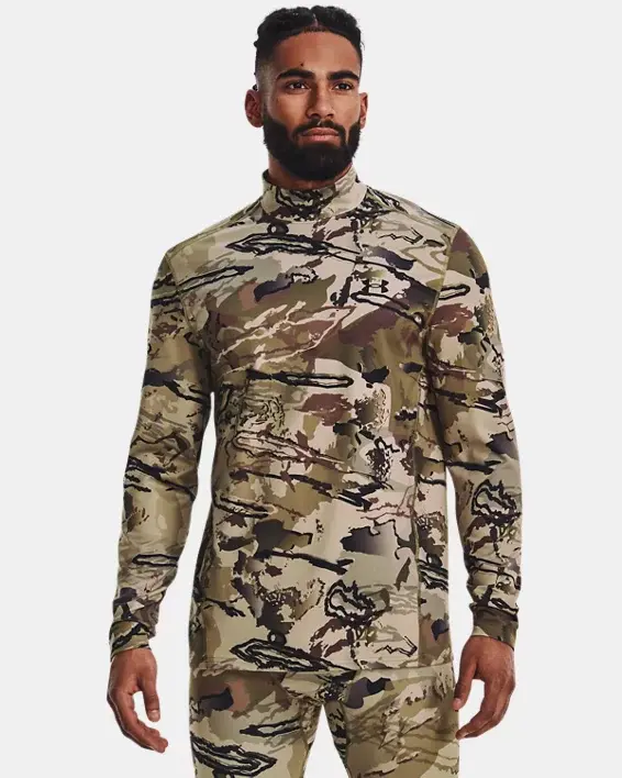 Under Armour Men's ColdGear® Infrared Camo Mock Long Sleeve. 1