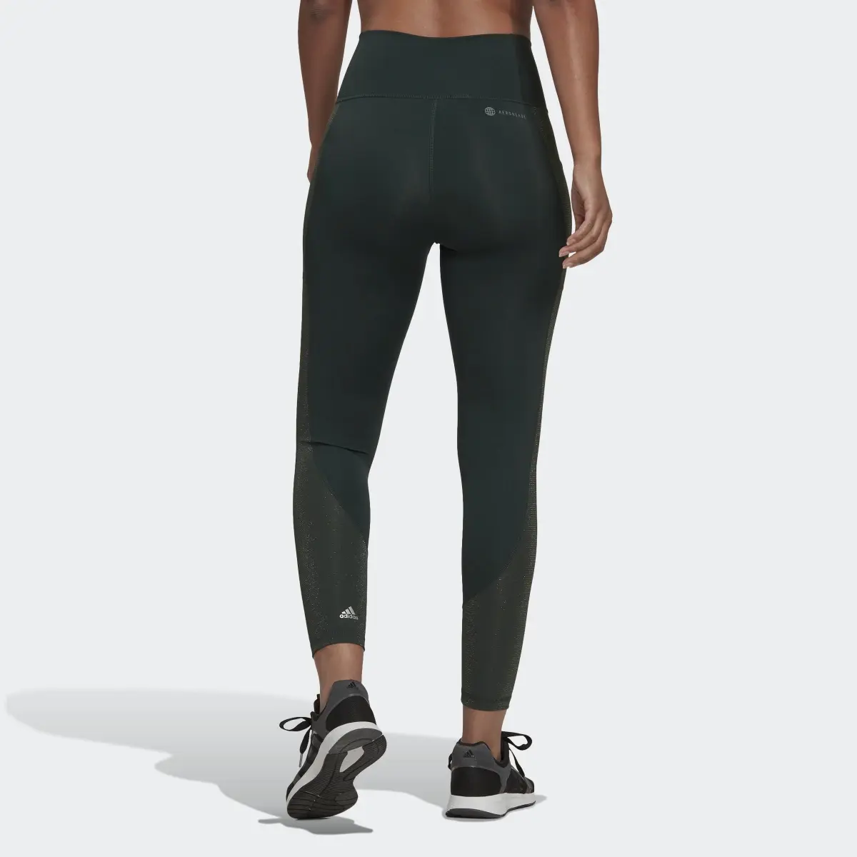 Adidas Optime Training Shiny Full Length Leggings. 2