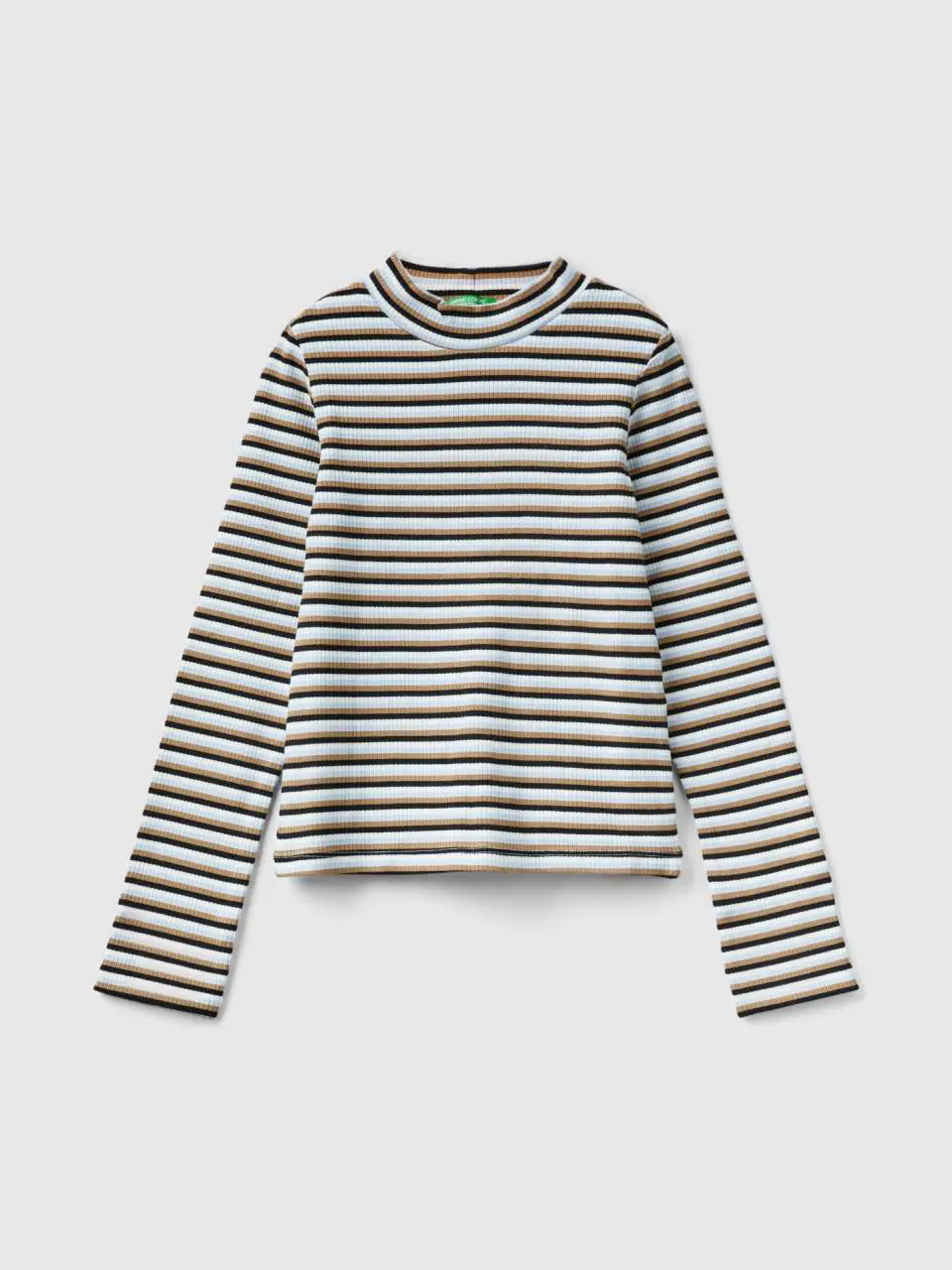 Benetton striped turtleneck t-shirt. 1