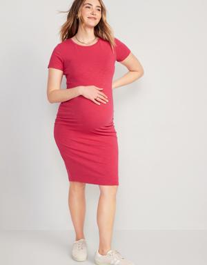 Old Navy Maternity Slub-Knit Bodycon Dress red