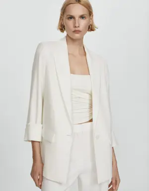 Tailored jacket with turn-down sleeves 
