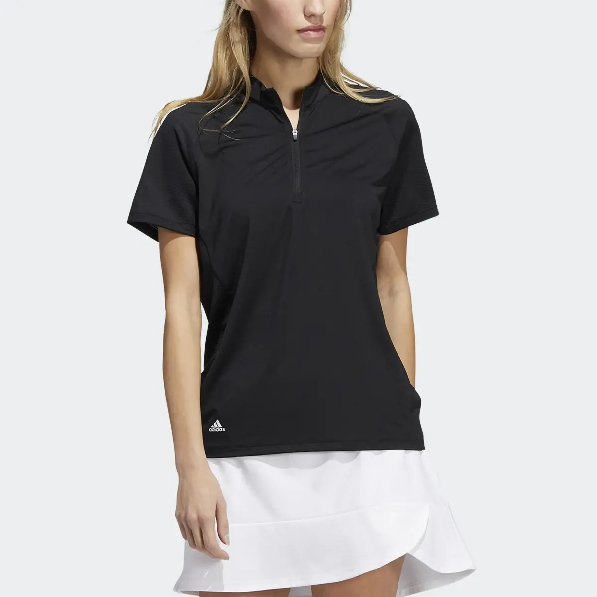 Adidas Playera Polo Cuello Alto Cierre Corto. 1