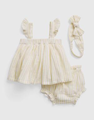 Baby Crinkle Gauze Outfit Set yellow