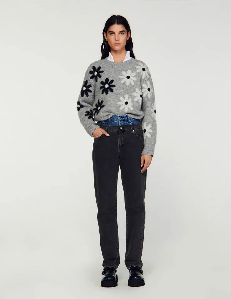 Sandro Floral knit sweater Login to add to Wish list. 1