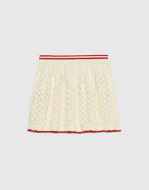 Children's open knit cotton skirt
