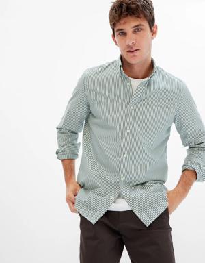 Gap All-Day Poplin Shirt in Standard Fit green