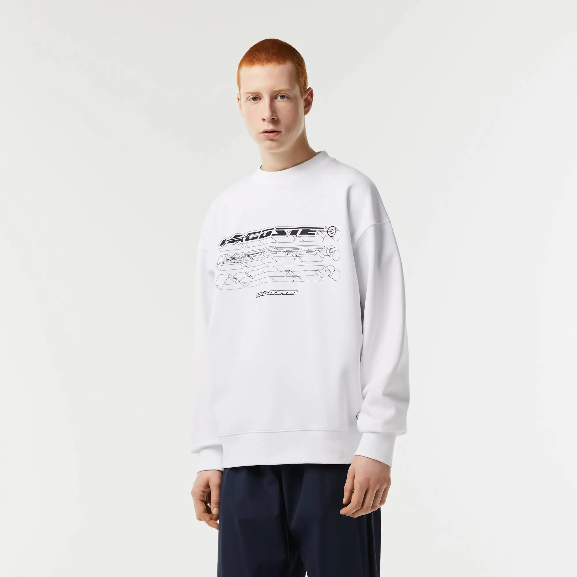 Lacoste Men’s Lacoste Loose Fit Branded Sweatshirt. 1