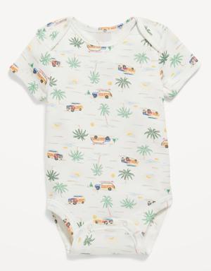 Unisex Printed Short-Sleeve Bodysuit for Baby multi