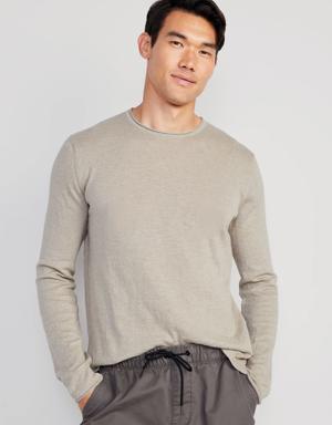 Relaxed Pullover Sweater for Men beige