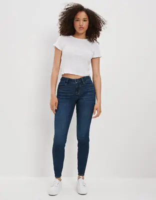 American Eagle Next Level Curvy V-Waist High-Waisted Jegging. 1