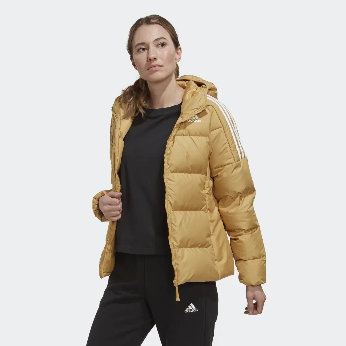 Adidas Essentials Midweight Down Hooded Jacket. 2