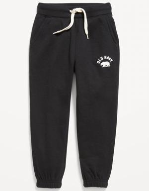 Unisex Printed Logo Sweatpants for Toddler black