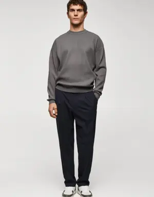 Relaxed-fit wool trousers